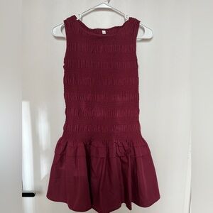 Burgundy scrunch dress
